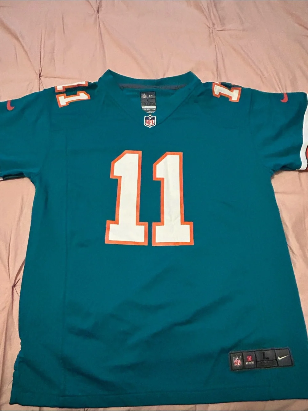 Nike Youth NFL Miami Dolphins DeVante Parker jersey Sz Large 14/16